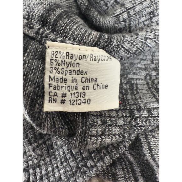 Dynamite Size M Striped Boat Neck Mini Sweater Dress Gray Pockets 3/4 Sleeve - Picture 7 of 8